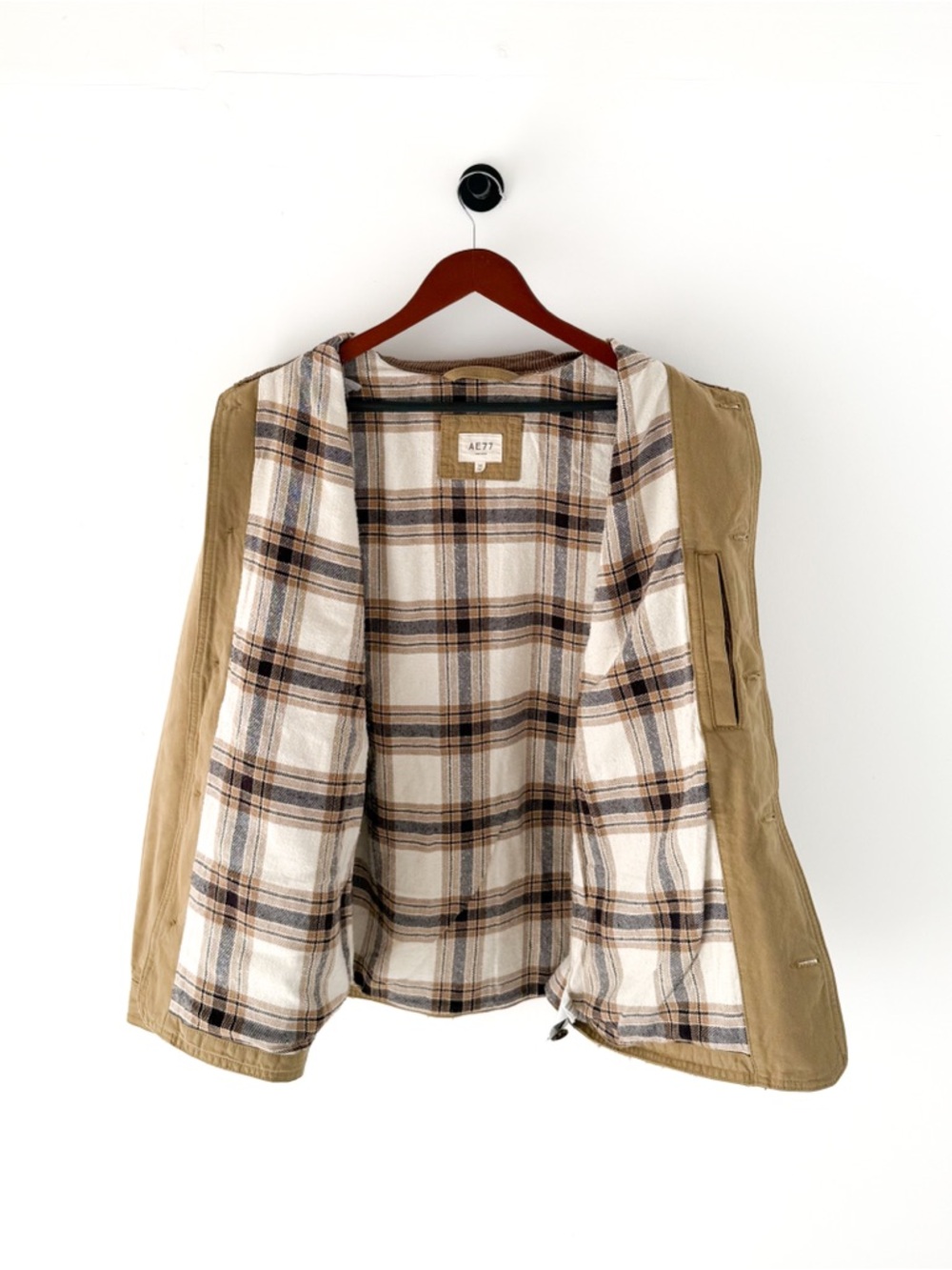 New AE77 Premium Twill Chore Jacket Cotton Silk Flannel Lined Mens Size M Barn - Picture 10 of 14